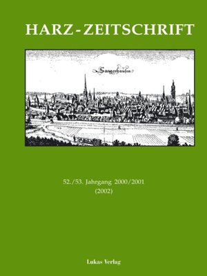 cover image of Harz-Zeitschrift für den Harz-Verein für Geschichte und Altertumskunde